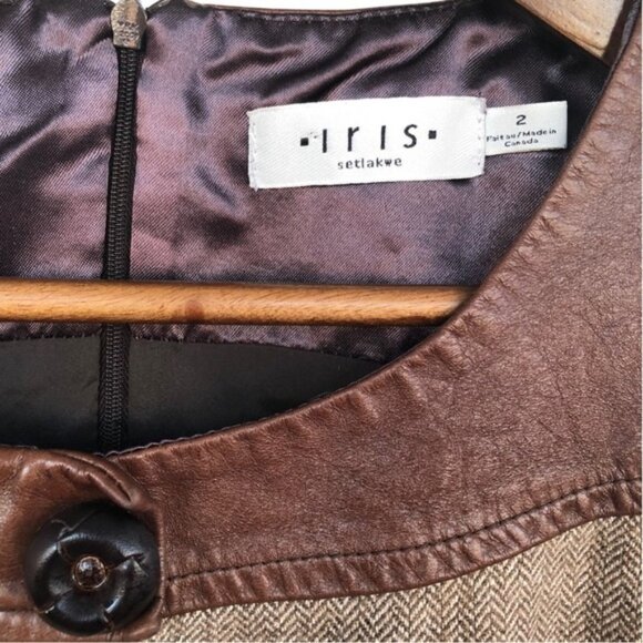 Iris Setlawke Sleeveless Shift Dress Size 2 Brown Neutral - Picture 4 of 11